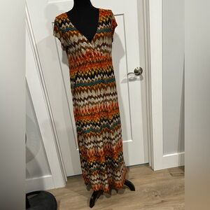 Dress Christinal Love Colorful Maxi Dress with accent necklace